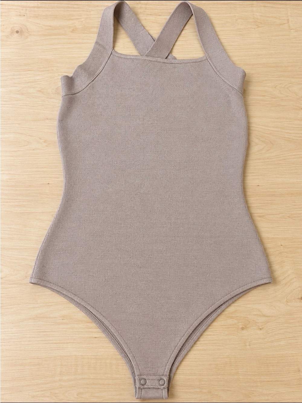 Abercrombie and Fitch Women’s Sleeveless Taupe Knit Skirt Bodysuit. XL NWT